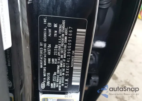 2016 Kia Optima Lx from USA, damaged, VIN 5XXGT4L39GG091667